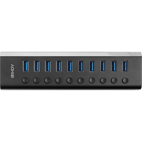 LINDY 43370 USB 3.2 Gen 1-hub Zwart
