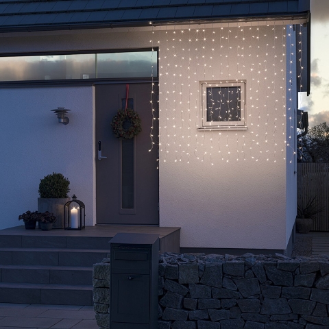 Konstsmide Lichtgordijn ijsregen Buiten 30 V Energielabel: F (A - G) 320 LED Warmwit
