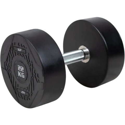 Muscle Power Ronde Dumbbell - Rubber - Per stuk - 22 kg