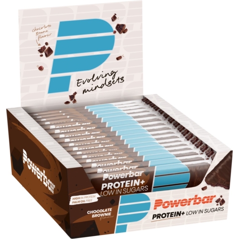 Powerbar Protein+ Bar Low Sugar - 16 x 35 gr - Chocolade Brownie