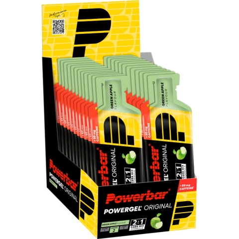 Powerbar Powergel Original Cafeine - 24 x 41 gr - Groene appel