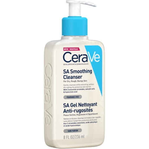 3x CeraVe SA Anti-Ruwe Huid Reiniging 236 ml
