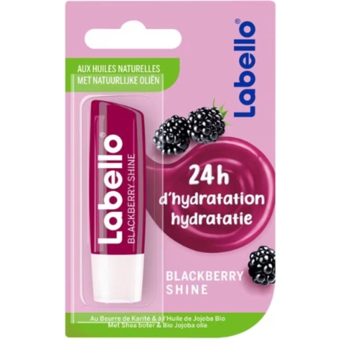 24x Labello Lippenbalsem Blister Blackberry Shine