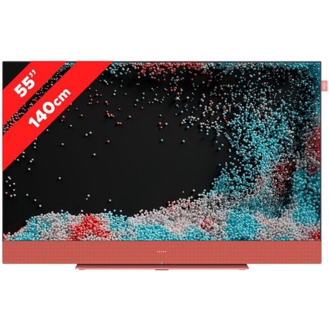 We. By Loewe SEE 55 coral red smart televisie met ingebouwde soundbar