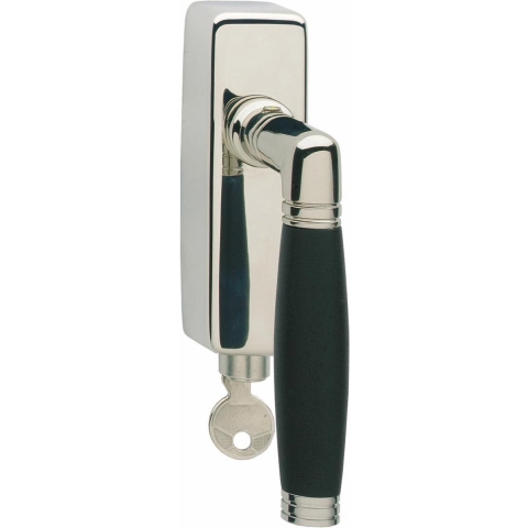 Intersteel Raamkruk Ton 222 afsluitbaar nikkel/ebbenhout