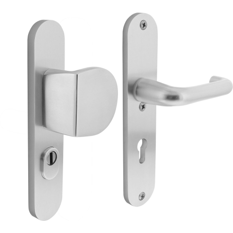 Intersteel Veiligheidsbeslag SKG3 greep/kruk profielcilinder met kerntrekbeveiliging aluminium