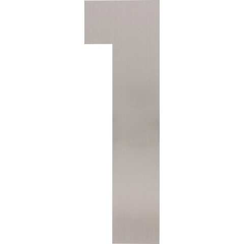 Intersteel Huisnummer 1 XXL hoogte 50 cm rvs geborsteld