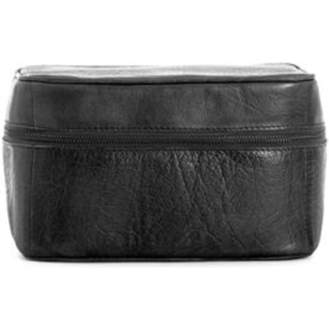 MUUD Shadow Black - Handgemaakt leren opbergtas 15x23x16cm
