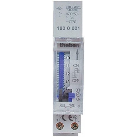 Theben 1800001 DIN-rail schakelklok Analoog 230 V