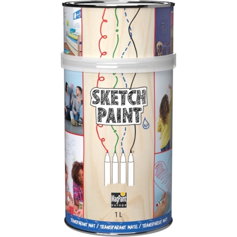 Sketchpaint Whiteboardverf Transparant Mat 1L