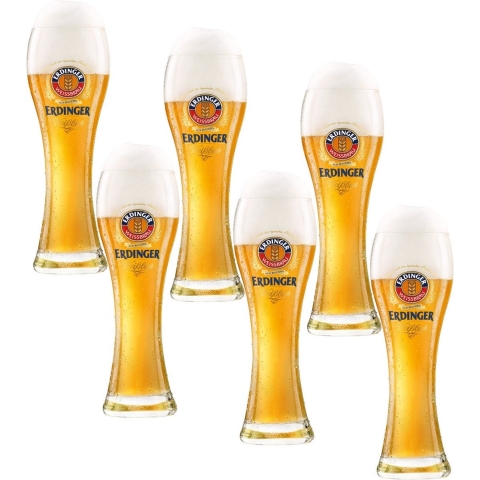 Erdinger Bierglazen Weizen - 500 ml - 6 stuks