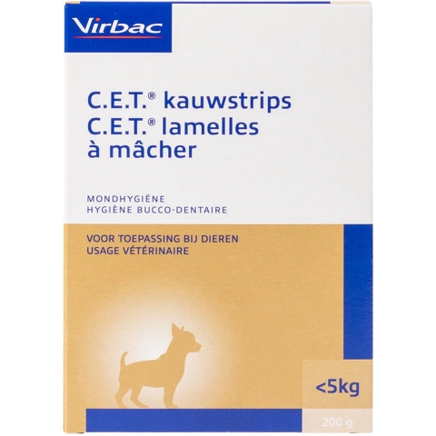 Virbac C.E.T. Kauwstrips hond tot 5 kg (200 g) 3 x 200 g