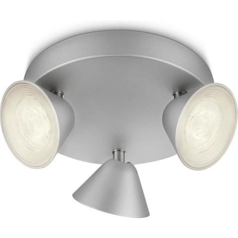 Philips myLiving Tweed - Plafondspot - 3 spots - LED - Aluminium