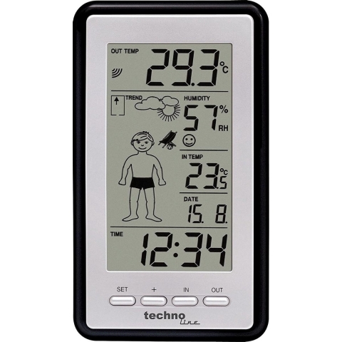 Proficell/Technoline WS 9632 Weerstation Zwart