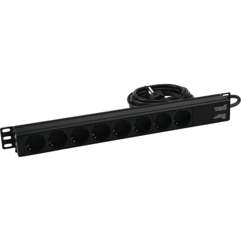 Eurolite R19-8 19 stroomverdeler 8-voudig 1 HE