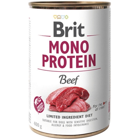 Brit Mono Protein rund natvoer hond 12 x 400 g