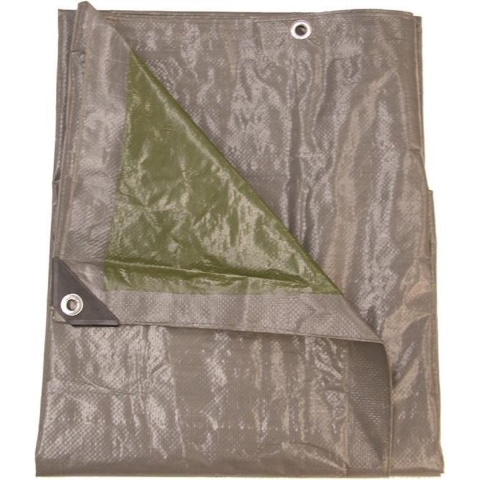 Dekzeil 140 gram/m2 5 x 8 meter grijs/groen - Talentools