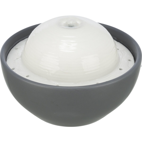 Trixie Trixie vital dome drinkfontein keramiek grijs / wit
