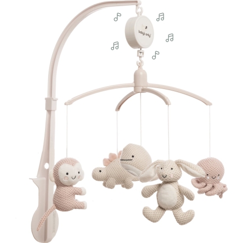 Baby's Only Muziekmobiel - Animals/Old Pink Warm Linen