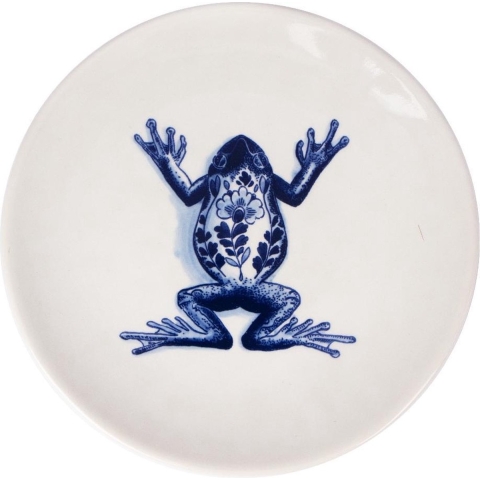 ROYAL DELFT - Wunderkammer - Bord 20cm Frog