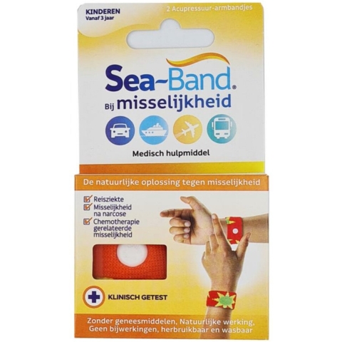 3x Sea Band Polsbandjes Bij Misselijkheid Kind 1 paar