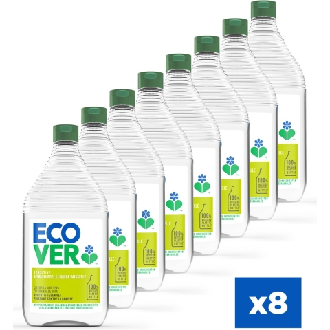 8x Ecover Afwasmiddel Citroen&Aloë Vera 950 ml