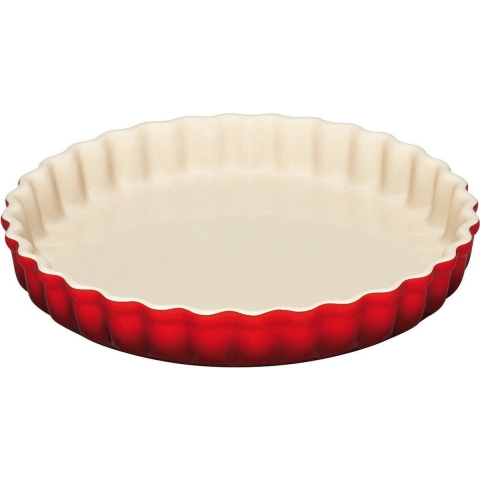 LE CREUSET - Aardewerk - Taartvorm 24cm Kersenrood