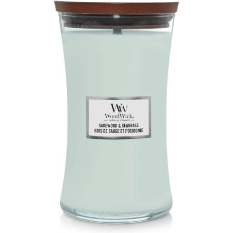 WoodWick Geurkaars Large Sagewood&Seagrass 611 gr
