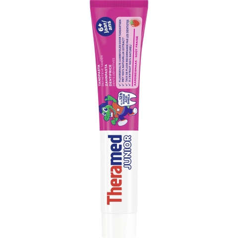 12x Theramed Tube Junior Aardbei 6+ 50 ml