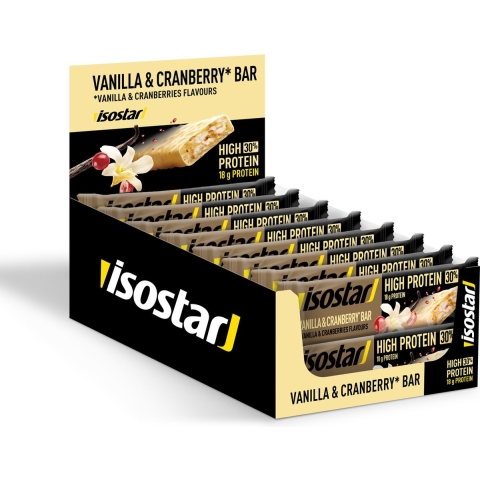16x Isostar High Protein 30 Vanilla Cranberry 55 gr