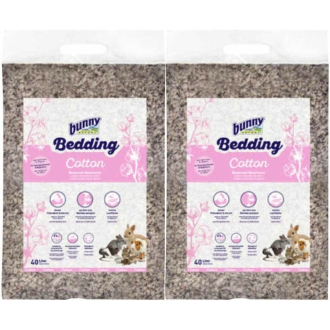 2x Bunny Nature Bodembedekking Katoen 40 liter
