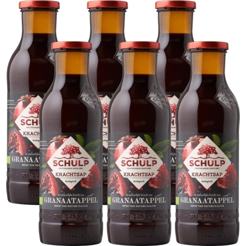Schulp Granaatappelsap Puur Krachtsap Biologisch 6 x 0,75 liter