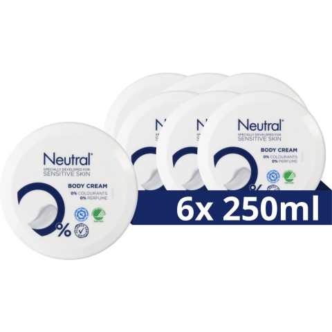 6x Neutral Bodycrème Parfumvrije 250 ml