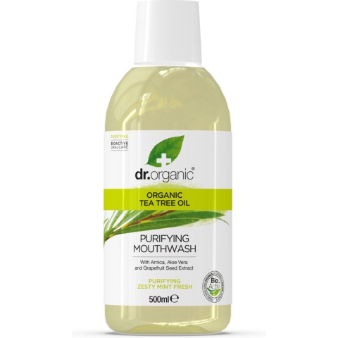 6x Dr. Organic Tea Tree Mondspoelwater 500 ml
