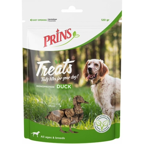 10x Prins Treats Hondensnacks Eend 120 gr