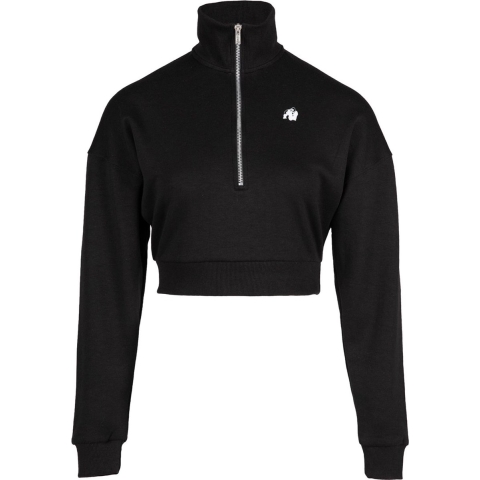 Gorilla Wear Ocala Cropped Half-Zip Sweatshirt - Zwart - M