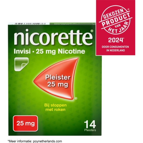 Nicorette Invisi 25 mg Nicotine Pleister 14 stuks