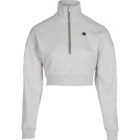 Gorilla Wear Ocala Cropped Half-Zip Sweatshirt - Grijs - L