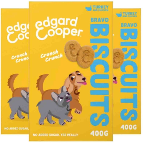 7x Edgard&Cooper Adult Biscuit Kalkoen&Kip 400 gr