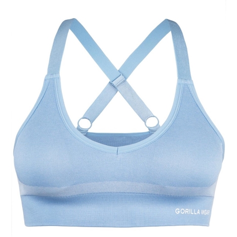 Gorilla Wear Selah Seamless Sportbeha - Lichtblauw - S/M