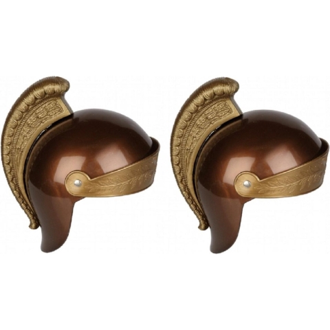 4x stuks luxe Romeinse verkleed ridder helm voor kinderen -