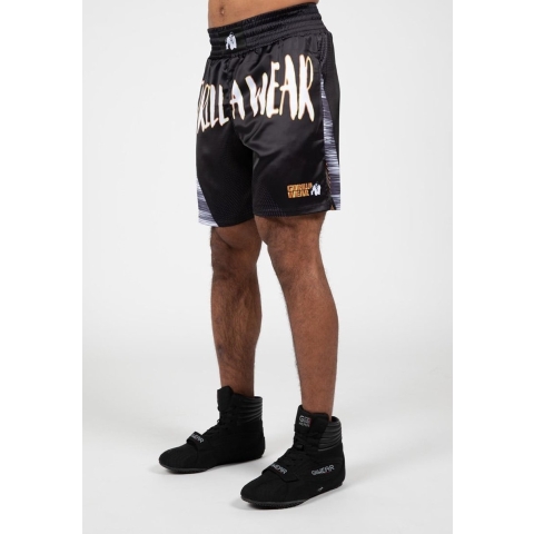 Gorilla Wear Clayton Boxing Shorts - Zwart/Goud - 2XL