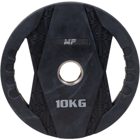 Muscle Power Olympische Halterschijf met Handgrepen - Rubber - 10 kg