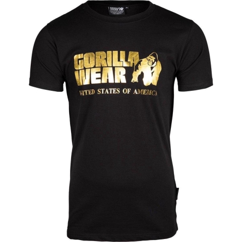 Gorilla Wear Classic T-shirt - Zwart/Goud - M