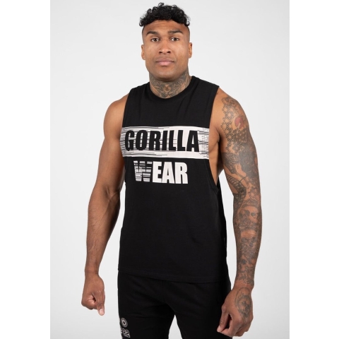 Gorilla Wear Lopez Drop Armhole Tank Top - Zwart - 4XL