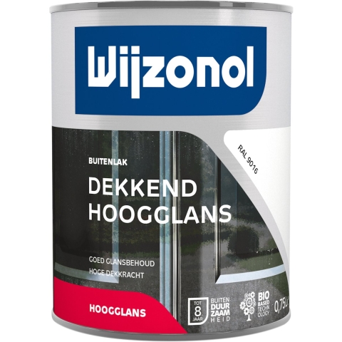 Wijzonol Dekkend Hoogglanslak - RAL 9016 - 0,75L