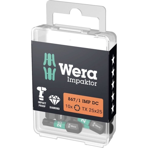 Wera 5057624001 1/4"Torx Impaktor Diamant Bit - T20 X 25mm (10st)