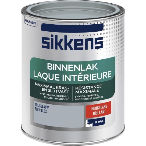 Sikkens Binnenlak Hoogglans - Grijsblauw - 750ml