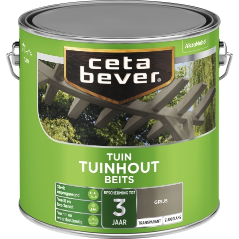 Cetabever Transparante Tuinhout Beits - Grijs - 2,5L