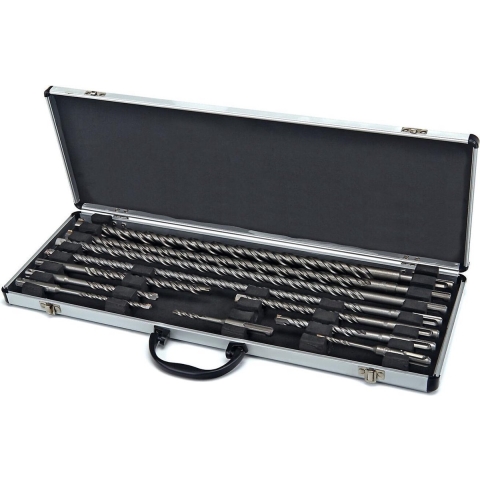 11-delige SDS borenset in aluminium koffer